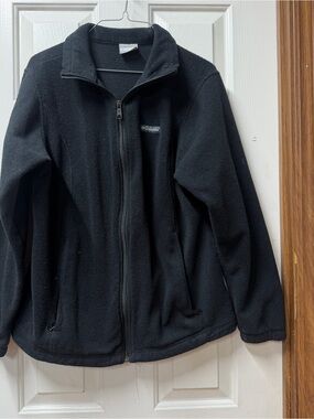 Columbia Black Lightweight Full-Zip Fleece Jacket 1x